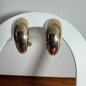 Gold Clip-On Hoop Earrings